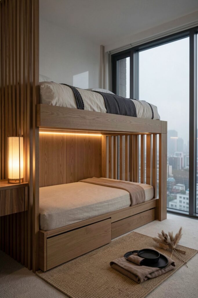 Apandi Box Loft With Slatted Screen + Paper Lantern Glow