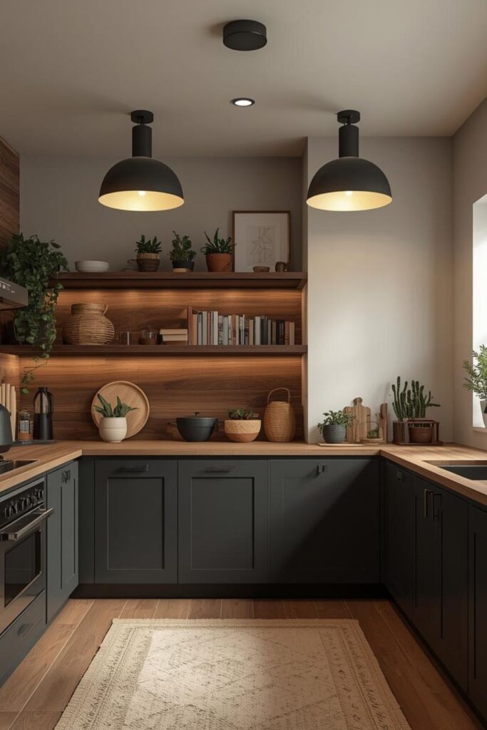 Cozy Textiles With Walnut And Black, Styled Like A Real Home