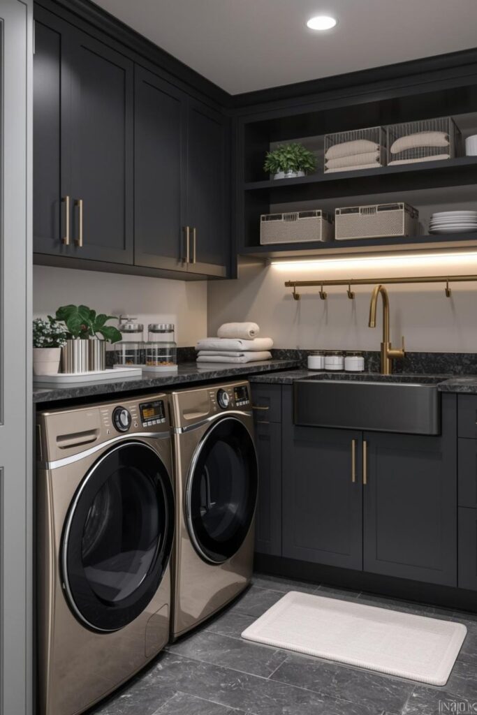 10 Modern Laundry Rooms With Utility Sinks & Smart Storage