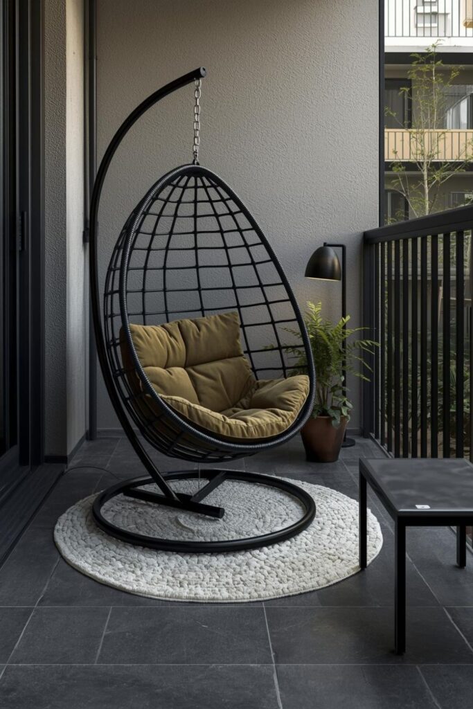 Earthy Moss Tones with Pebble Mat Layered Under Carpet