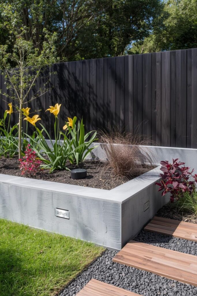 L-Shaped Composite Bed With Tropical Foliage Impact