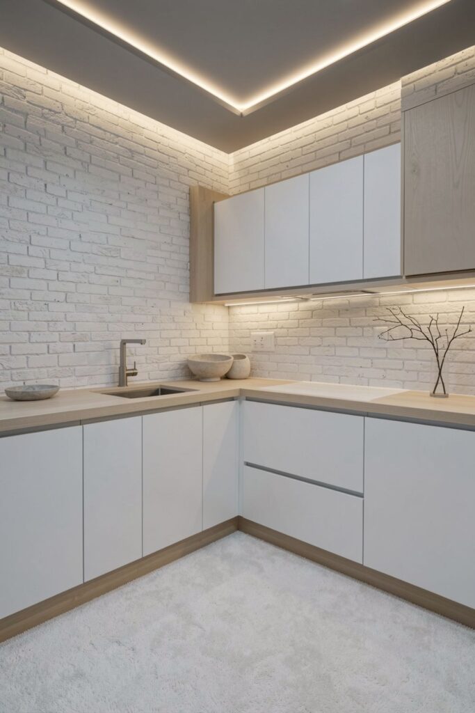 Soft White Minimalism with LED-Trimmed Ceiling Cove