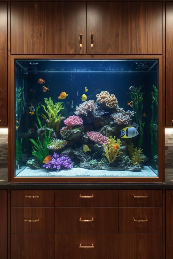 Appliance Garage Aquarium Niche for a Clever Hidden-Utility Moment