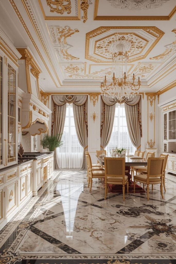 Bright Luxury Royal Kitchen Lighting with Crystal Chandeliers