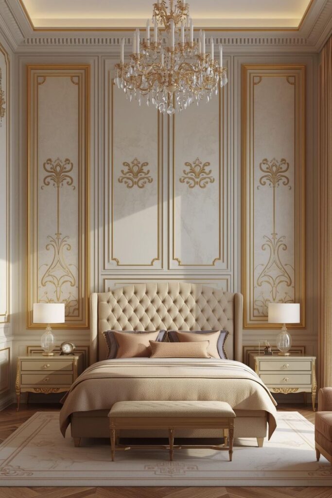 Decorative Wall Panel Bedroom Ideas in Classic European Style