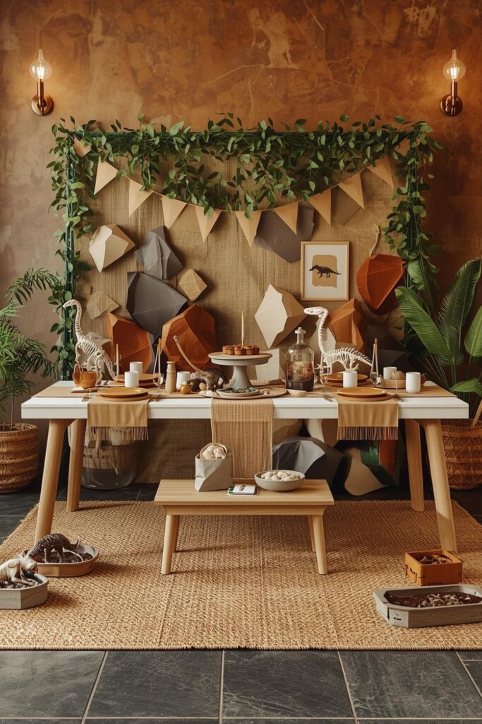 Dino Dig Adventure Party With Museum-Style Displays