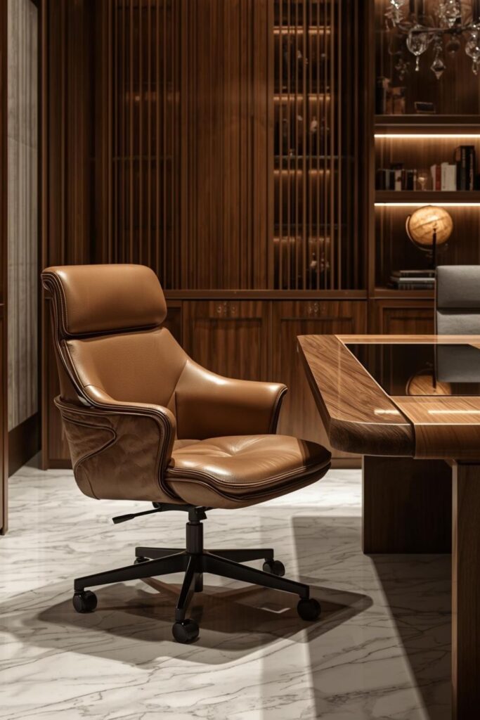 Premium Office Chair and Desk Pairing in Modern Luxury Style