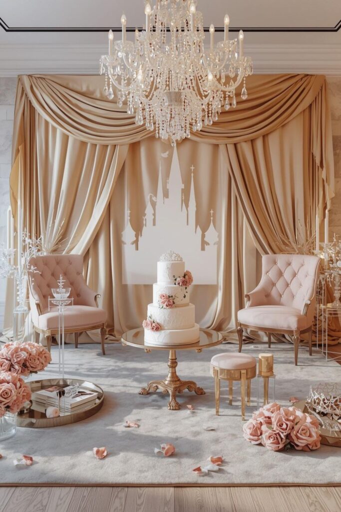 Princess Castle Glam Party With Modern Luxe Styling