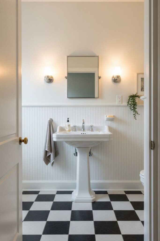 Timeless Checkerboard Marble Look for a Vintage Revival Floor