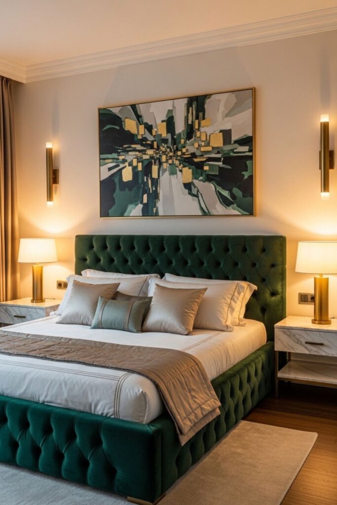 Luxury Velvet Ottoman Bed Storage Bed for a Glam Modern Bedroom