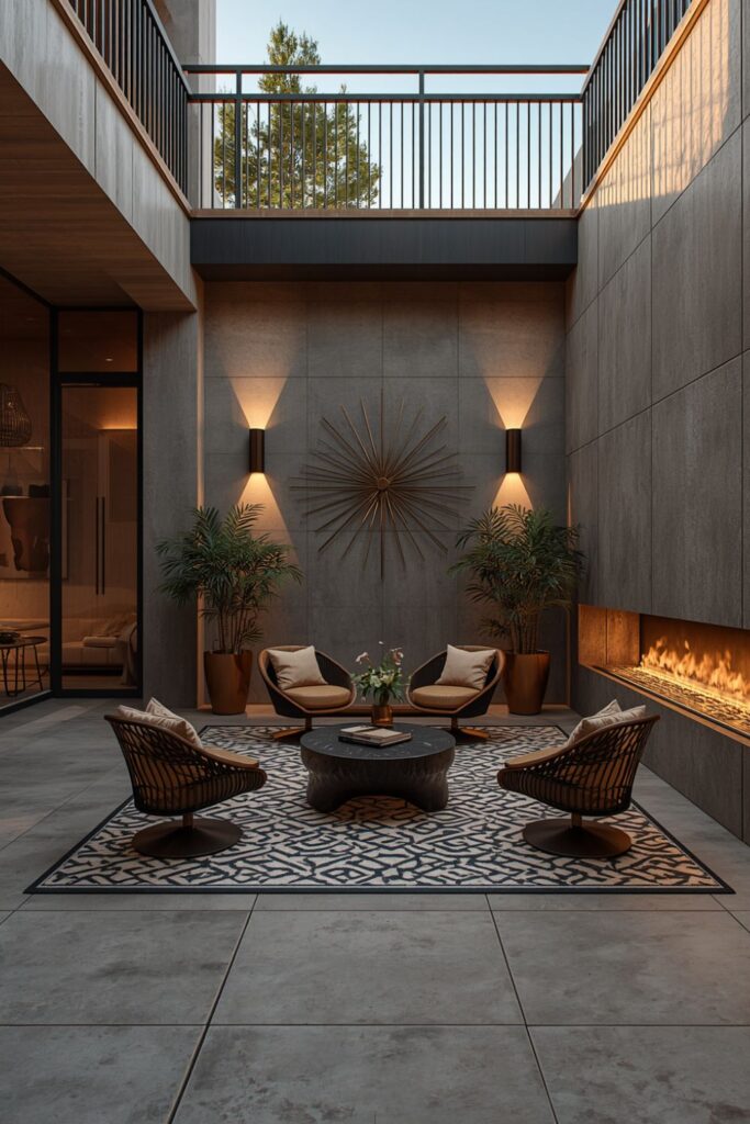 Bronze and Concrete City Balcony