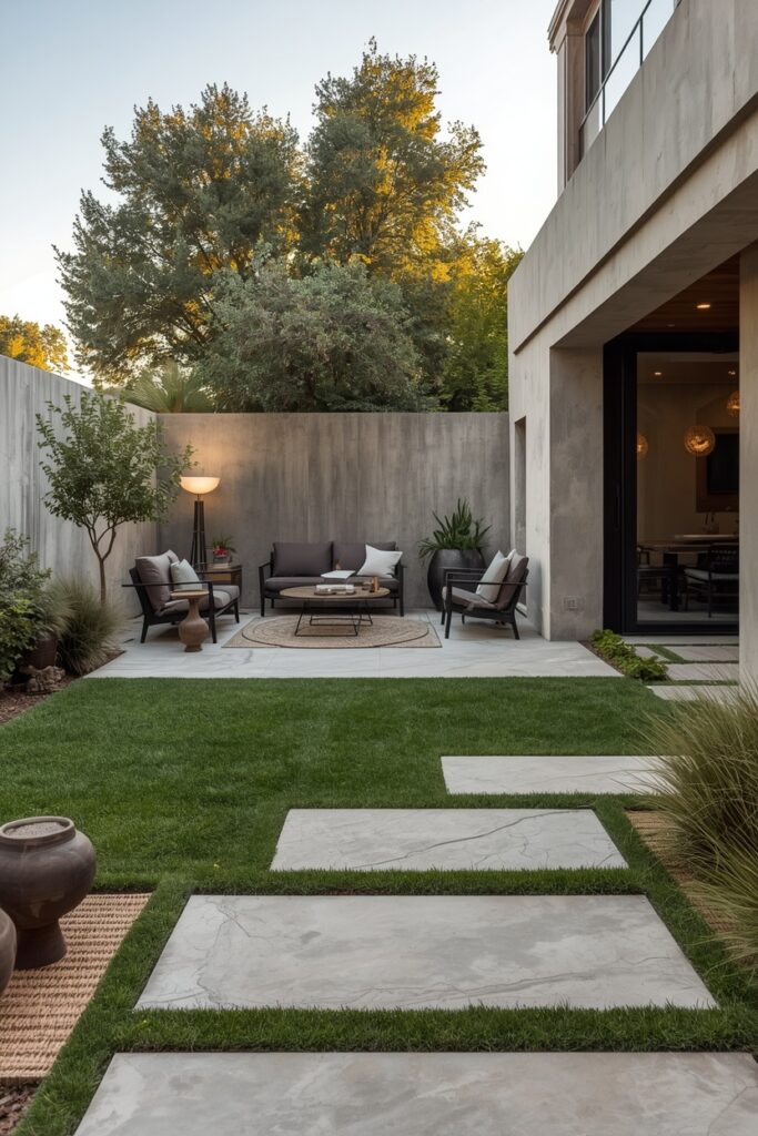 Contemporary Garden Space With Clean Geometric Landscape Design