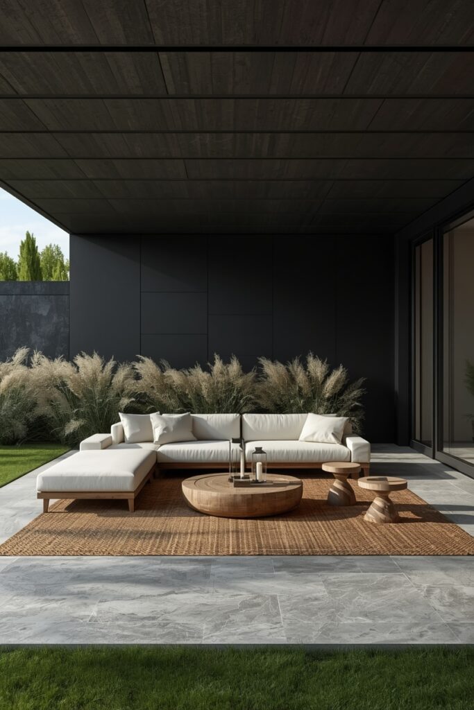 Luxury Modern Backyard With Bright Open-Air Lounge Atmosphere